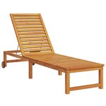 vidaXL Transat 1-personne Marron 53 x 202 x 89cm Bois d'acacia massif