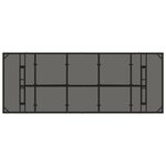 vidaXL Table de jardin dessus en verre noir 240x90x75cm résine tressée