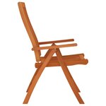 vidaXL Chaises de jardin pliables lot de 4 Bois d'eucalyptus massif