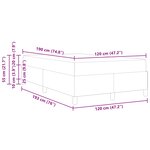 vidaXL Cadre de lit avec matelas Gris foncé 120 x 190 cm tissu