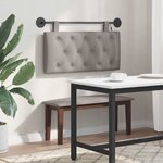 vidaXL Tête de lit suspendue Avec lumière LED Taupe Tissu