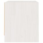 vidaXL Table de chevet Blanc 40x30 5x35 5 cm Bois de pin solide