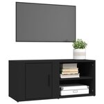 vidaXL Meubles TV 2 Pièces Noir 80x31 5x36 cm Bois d'ingénierie