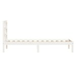 vidaXL Cadre de lit sans matelas blanc bois massif 90x200 cm