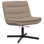 vidaXL Chaise pivotante Cappuccino 63 x 75 x 76 cm PU