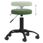 vidaXL Chaise de bureau pivotante vert foncé velours