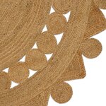 vidaXL Tapis Marron Ø 210 cm Jute