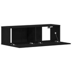 vidaXL Meuble TV Chêne noir 100 x 30 x 30 cm Bois d'ingénierie