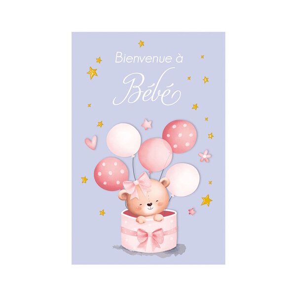 Carte De Voeux - Naissance - Bienvenue à Bébé Fille