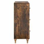 vidaXL Armoire à tiroirs Chêne fumé 66 x 34 5 x 90 cm
