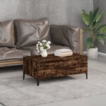 vidaXL Table basse Chêne fumé 90x50x36 5 cm Bois d'ingénierie