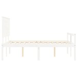 vidaXL Lit pour personne âgée sans matelas blanc 140x200cm bois massif