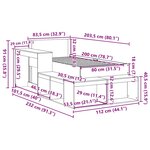 vidaXL Cadre de lit sans matelas 80x200 cm bois massif de pin