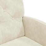 vidaXL Chaises de salle à manger 2 Pièces Crème 58 x 67 x 97 cm Velours