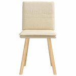 vidaXL Chaises à manger lot de 2 crème tissu