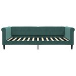 vidaXL Lit de repos sans matelas vert foncé 100x200 cm velours