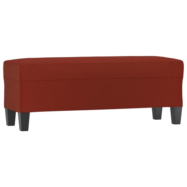 vidaXL Banc Rouge bordeaux 100x35x41 cm Similicuir