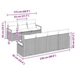 vidaXL Ensemble de canapé de jardin 8 Pièces Beige Poly rotin