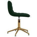 vidaXL Chaises pivotantes à manger lot de 2 Vert foncé Velours