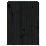vidaXL Armoires murales Noir 30x30x40 cm Bois de pin massif