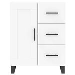 vidaXL Buffet haut Blanc 69 5x34x180 cm Bois d'ingénierie