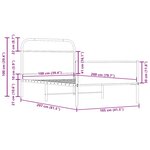 vidaXL Cadre de lit sans matelas 100x200 cm chêne sonoma