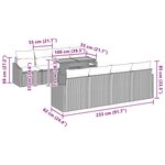 vidaXL Ensemble de salle à manger de jardin 9 pièces avec coussins en rattan noir et acacia