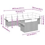 vidaXL Ensemble de canapés de jardin de 9 pièces avec coussins noir poly rotin
