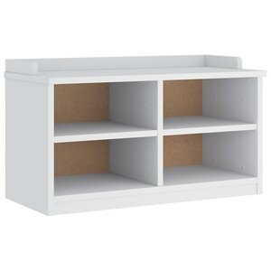 vidaXL Banc de couloir SANDNES blanc 87x40x50 cm bois de pin massif