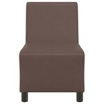 vidaXL Canapé modulaire sans accoudoirs Marron 55 cm Similicuir