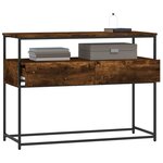 vidaXL Table console chêne fumé 100x40x75 cm bois d'ingénierie