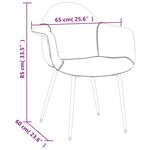 Vidaxl chaise de salle à manger gris clair tissu