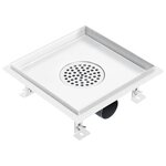 vidaXL Drain de douche 23x23 cm Acier inoxydable