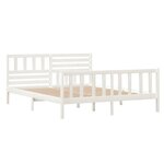 vidaXL Cadre de lit sans matelas blanc bois massif 120x200 cm