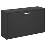 vidaXL Banc à chaussures Noir 80x24x45 cm Bois d'ingénierie