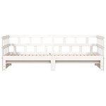 vidaXL Lit de jour avec lit gigogne blanc 90x190 cm bois de pin massif