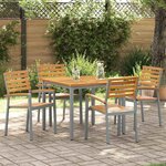 vidaXL Chaise de jardin 4 Pièces Marron 56 x 57 x 87 cm