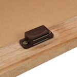 vidaXL Armoire pour lavabo avec miroir Bois de noyer massif