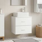 vidaXL Vanité de lavabo mural Blanc 49 5 x 41 x 63 cm