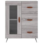 vidaXL Buffet sonoma gris 69 5x34x90 cm bois d'ingénierie
