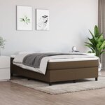 vidaXL Sommier à lattes de lit avec matelas Marron foncé 140x190 cm