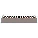 vidaXL Cadre de lit ottoman sans matelas taupe 140x190 cm tissu