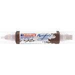 Marqueur acryl 3d dble pointe 5400 marron chocolat 2-3 mm  5-10 mm x 5 EDDING