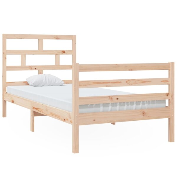 vidaXL Cadre de lit Bois de pin solide 90x200 cm