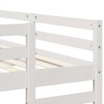 vidaXL Cadre de lit superposé triple Blanc 140 x 200 cm Pin massif