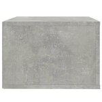 vidaXL Table de chevet murale Gris béton 50x36x25 cm