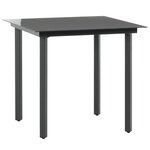 vidaXL Ensemble à manger de jardin 3 Pièces PVC résine tressée noir