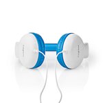 Casque Filaire | Câble Rond de 1,20 m | Supra-auriculaire | Bleu/Blanc