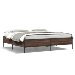 vidaXL Cadre de lit sans matelas chêne marron 180x200 cm