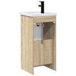vidaXL Meuble de salle de bain avec évier Chêne Sonoma